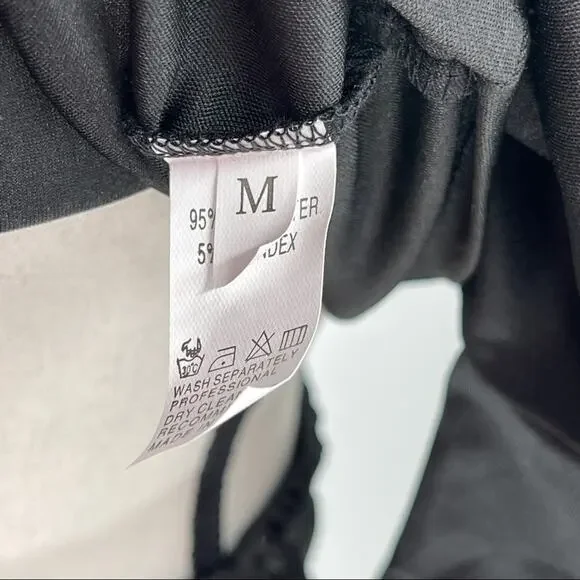 Black Women's Drawstring Hoodie Skirt Set Size Medium M - Picture 14 of 15